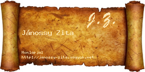 Jánossy Zita névjegykártya