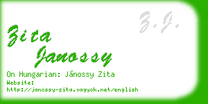 zita janossy business card