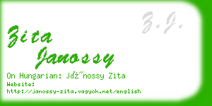 zita janossy business card